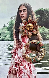 Ay ve Güneşin Tılsımı Özel Tasarım Küpe