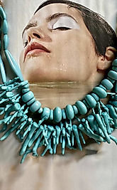 Turkuaz Taç Özel Tasarım Kolye