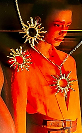 Güneşin İzleri Özel Tasarım Küpe & Kolye Takım