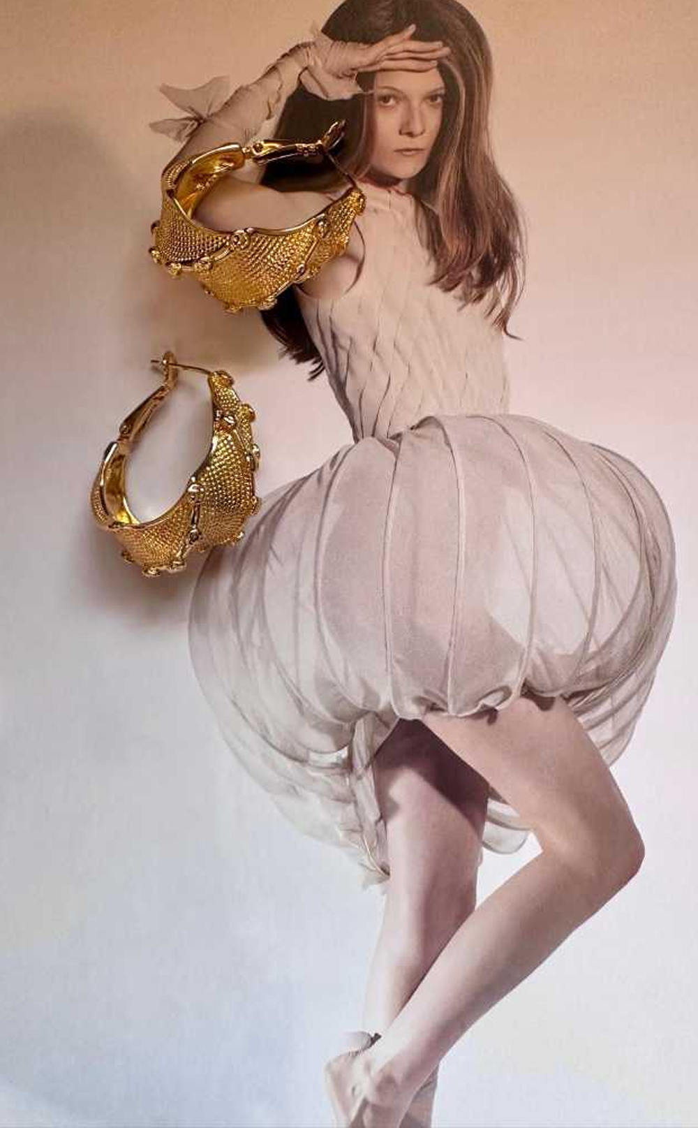 Barok Halka Özel Tasarım Küpe