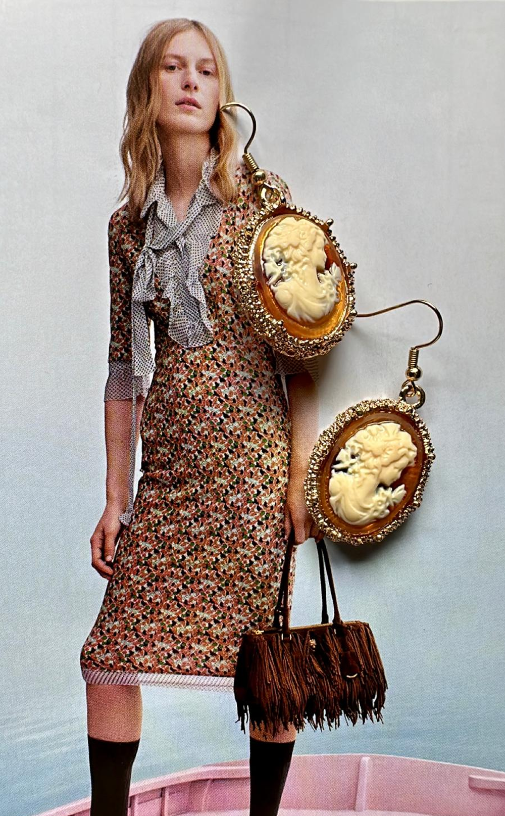 Cameo Hanım Özel Tasarım Küpe