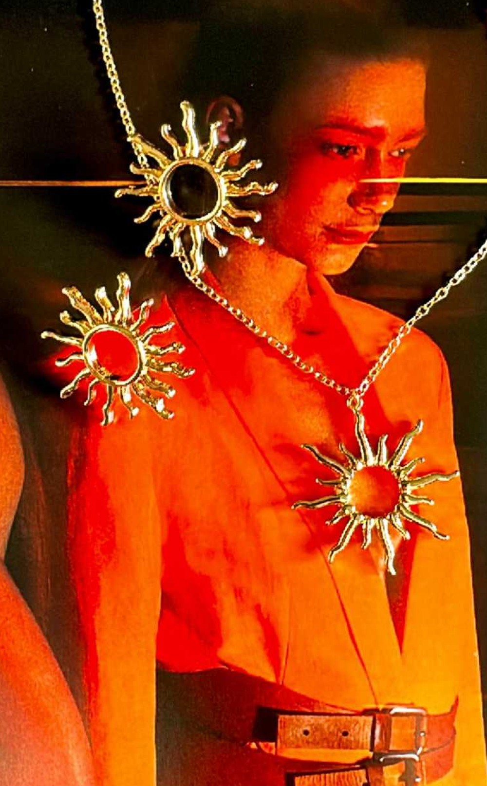 Güneşin İzleri Özel Tasarım Küpe & Kolye Takım