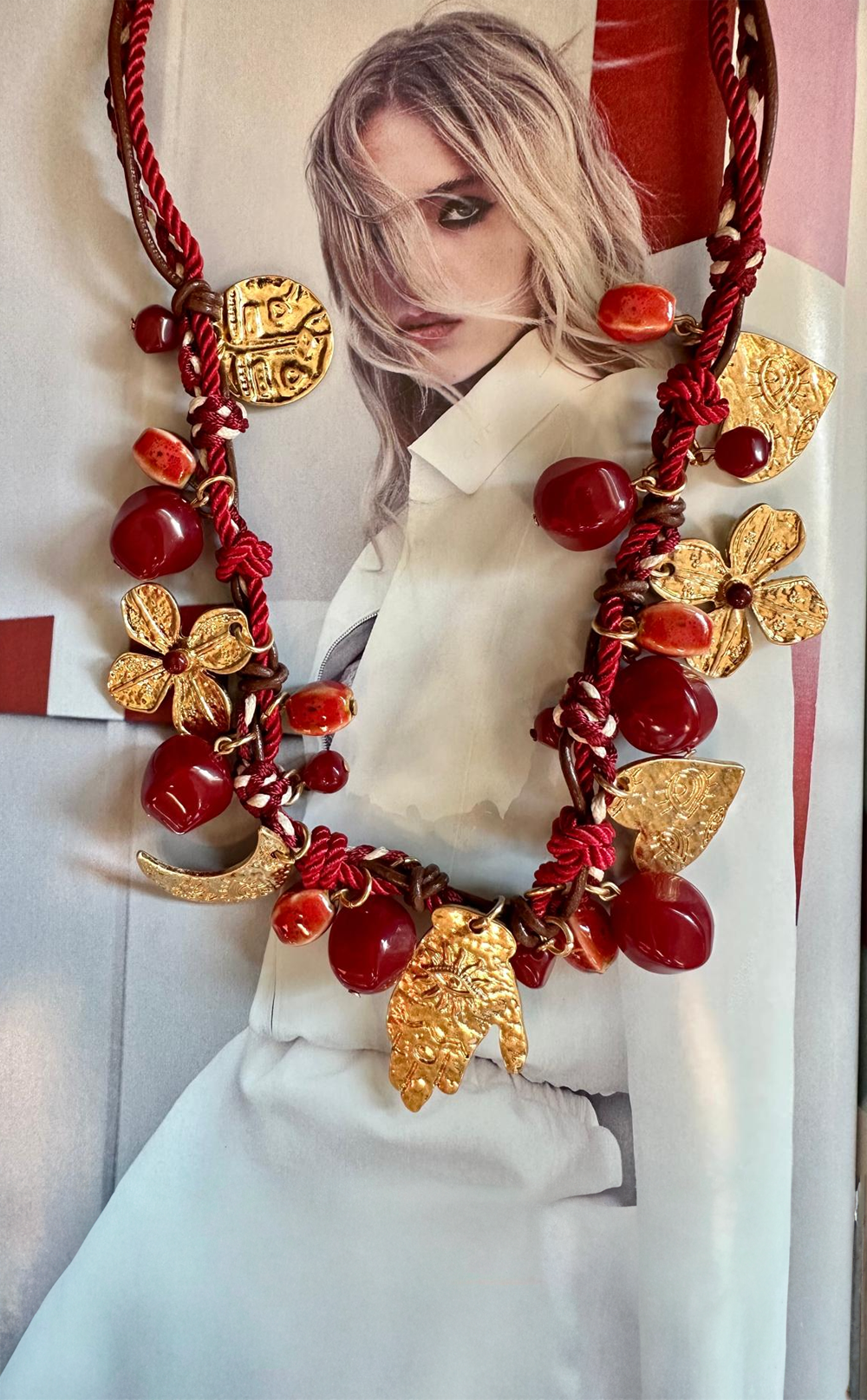 Kızıl Halat Özel Tasarım Kolye